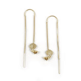 Nick Von K - Gold Dipped Fantail Thread Chain Earrings