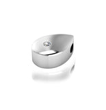 Love In A Jewel Love Drop Pendant - Silver, Plain