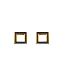 Karen Walker Ignition Studs - 9ct Gold, Black Enamel