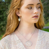 Nick Von K - Mother Of Pearl Pohutakawa Leaf Earrings