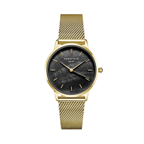 Rosefield Watch - Black Peral Edit Gold Watch