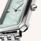 Rosefield Watch - Octagon Extra Small Mint Green Silver Watch