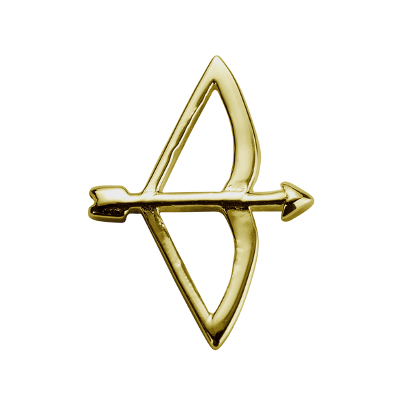 STOW Bow & Arrow (Beloved) Charm - 9ct Yellow Gold