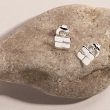 Najo - Weave Stud Earrings Silver