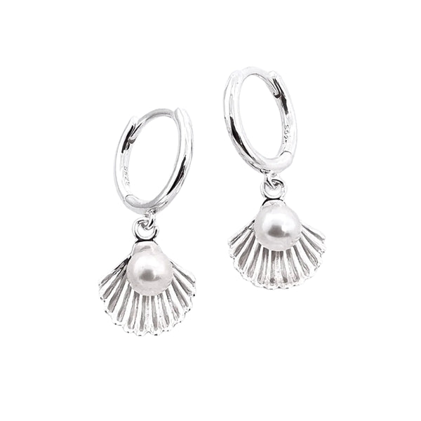 Nick Von K - Venus Pearl Earrings in Silver