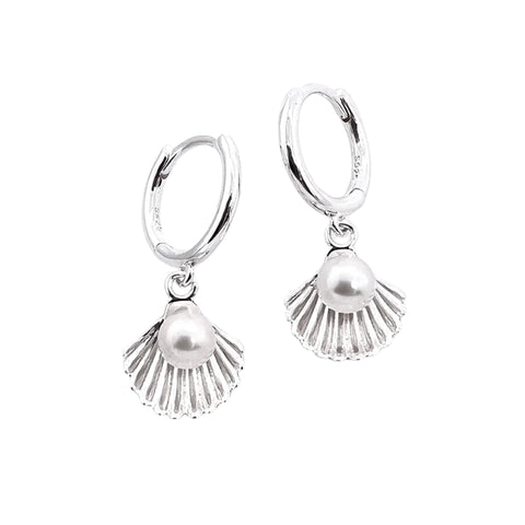 Nick Von K - Venus Pearl Earrings in Silver