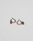 Meadowlark - Bisous Hoop Earrings Silver Thai Garnet
