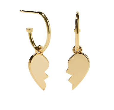 Meadowlark - Broken Heart Signature Hoops Gold Plated