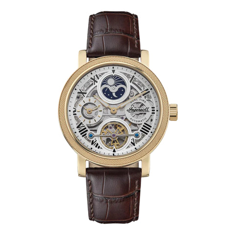 Ingersoll - The Row Automatic Gold & Brown Watch