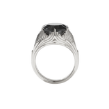 Meadowlark - Aphrodite Cocktail Ring - Silver - Onyx