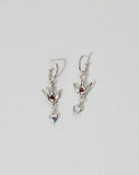 Meadowlark - Love Dove Hoops Set Gold Plated Garnet