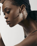 Meadowlark - Love Dove Hoops Set Gold Plated Garnet