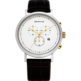 Bering - Gents Steel Chrono Leather