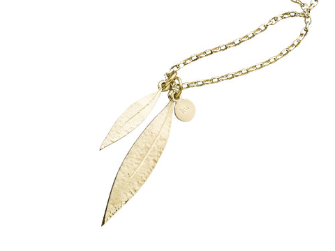 Karen Walker Double Leaf Charm - 9ct Gold