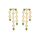 Lindi Kingi - Emerald Byzante Earrings Gold