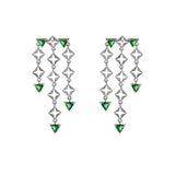 Lindi Kingi Design - Emerald Byzante Earrings Platinum