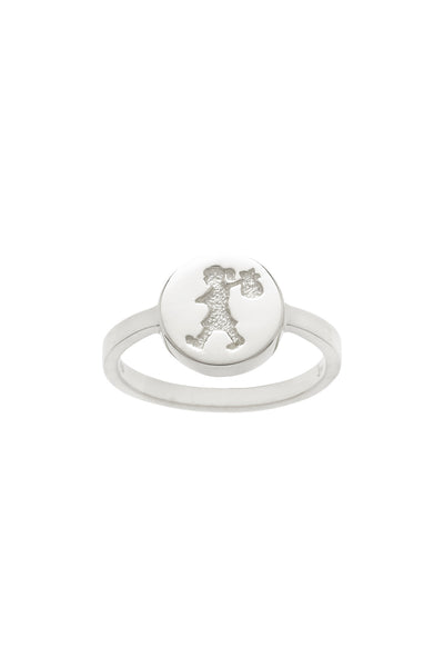 Karen Walker - Runaway Girl Stamp Ring - Silver
