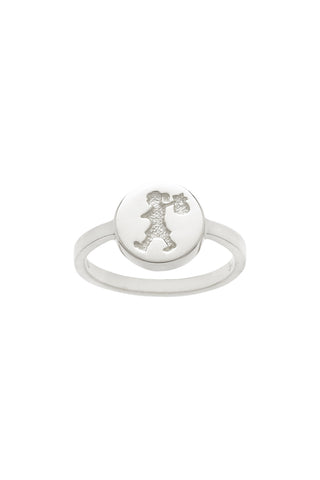 Karen Walker - Runaway Girl Stamp Ring - Silver