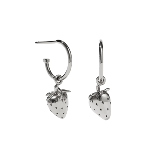 Meadowlark - Strawberry Signature Hoops - Sterling Silver