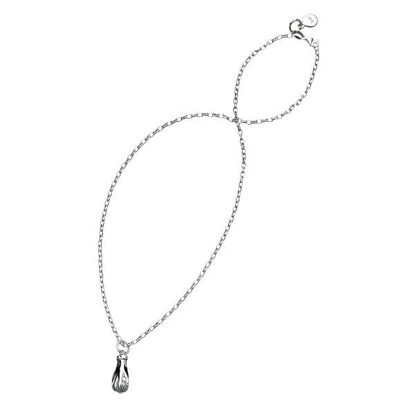 Karen Walker Wisdom Pendant - Silver, Pearl - 45cm